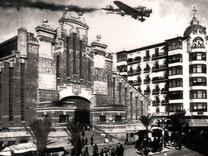 Bombardeo al Mercado Central de Alicante, España, el 25 de mayo de 1938