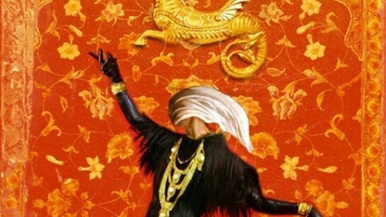 The Welcome 2013. 20" x 30", Oil, varnish giclee print and mixed media on paper, edition of 5, Signed by the artist