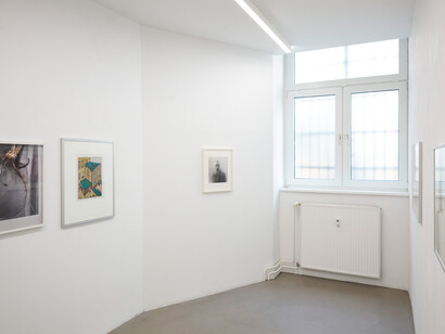 Various artists, Rosen aus dem süden : ausgewählte werke aus berliner artotheken, exhibition view. Courtesy of Galerie Russi Klenner