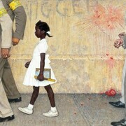 Norman Rockwell. The Problem We All Live With. Story illustration for Look, January 14, 1964. © Norman Rockwell Family Agency. All rights reserved. Norman Rockwell Museum Collections