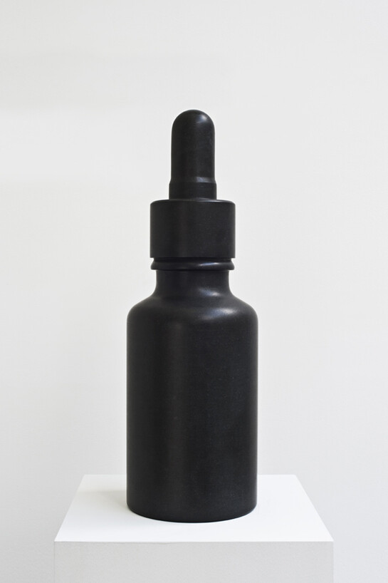 Iran do Espírito Santo, Dropping Bottle, 2013, Granite, 62 x 22 x 22 cm, 24 3/8 x 8 5/8 x 8 5/8 ins, © The Artist; Courtesy Alison Jacques Gallery, London; Photography Michael Brzezinski  