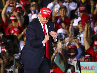 Donald Trump en su campaña por la reelección