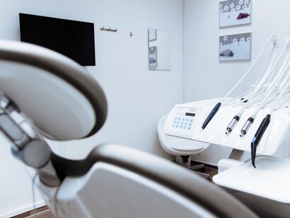 Dentist equipment and chair at the office