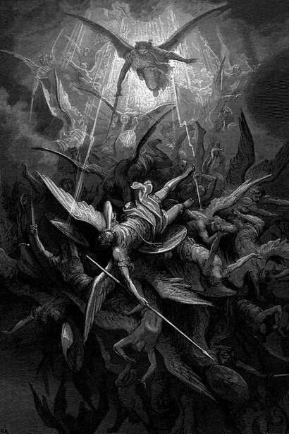 Gustave Doré- Ilustración para «El paraíso perdido» de John Milton