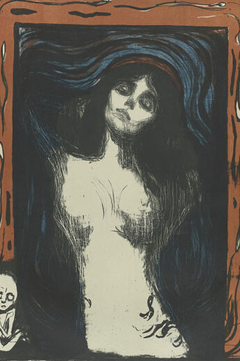Edvard Munch, Madonna, 1895, color lithograph, National Gallery of Art, Washington, Gift of The Epstein Family Collection, 2015.5.1