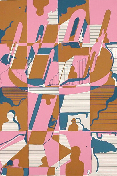 Dieter Roth, Eistorte (Icecake), screen printing (2 colours) on white paper, Ed 89/100, 76 x 56 cm / 29 7/8 x 22 inches © Galerie Eva Presenhuber