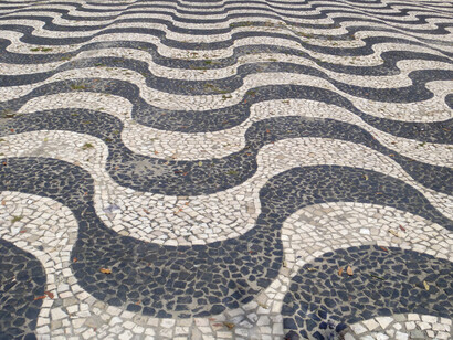 En el centro de Manaus, el piso de una plaza creaba un efecto visual interesante