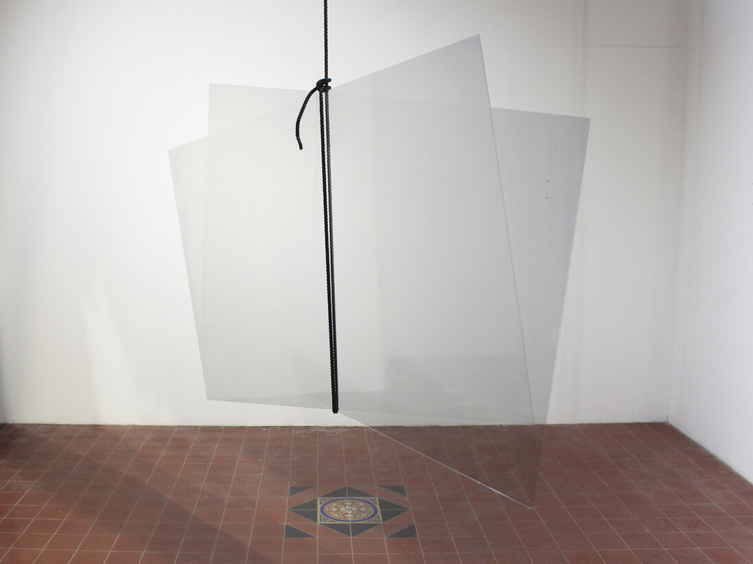 Ben Woodeson, It's All Good Fun, 2012, Sheet glass and rope, Image courtesy of the artist