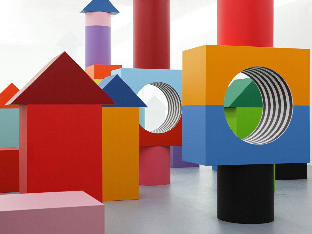 Daniel Buren, Comme un jeu d’enfant, travail in situ, MAMCS, Strasbourg, juin 2014. Détail. © DB-ADAGP Paris