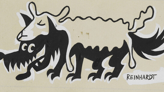 Ad Reinhardt , Untitled, c. 1943-1947, Inchiostro, matita e tempera su carta, 7.6 x 11.7 cm © Estate of Ad Reinhardt / Artists Rights Society (ARS), New York . Courtesy David Zwirner, New York/London/Hong Kong 
