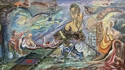 Serie I Deliri, tecnica mista, 130x55 cm, 2023 © Francesco Sorbini