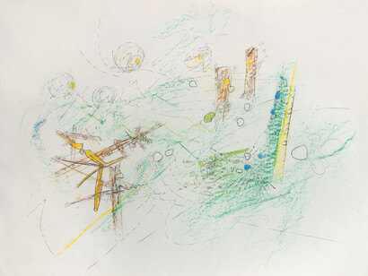 Ramuntcho and Roberto Matta, Untitled, 1963-1964, colored pencils on paper. Courtesy galerie anne barrault