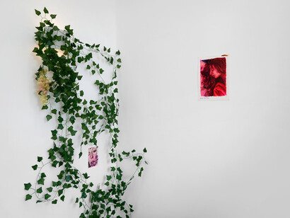 Giulia Messina, The statue kissed me, but no one was looking at us, exhibition view. Courtesy of Nino Mier Gallery