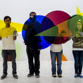 Amalia Pica, A ∩ B ∩ C, 2013, Acrylic sheets, overall dimensions variable. Solomon R. Guggenheim Museum, New York, Guggenheim UBS MAP Purchase Fund. Installation view, Museo Tamayo Arte Contemporáneo, Mexico City, A ∩ B ∩ C, April 9–July 14, 2013. Courtesy the artist and Marc Foxx Gallery, Los Angeles. Photo: Daniela Uribe, courtesy the artist and Museo Tamayo Arte Contemporáneo 