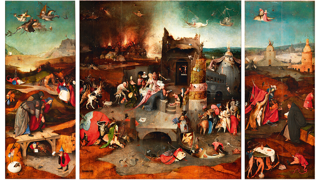 Jheronimus Bosch, Trittico delle Tentazioni di sant’Antonio, 1500 circa, Olio su tavola, Lisbona, Museu Nacional de Arte Antiga © DGPC/Luísa Oliveira