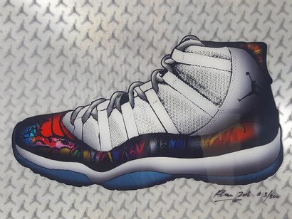 Keng Lau, Air Jordan 11 Concord, 2016. Courtesy of Madelyn Jordon Fine Art