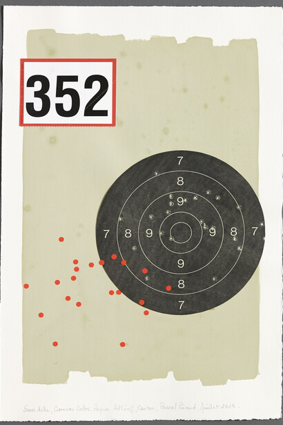 Pinaud, Pascal, Pinaud, Pascal, Sans titre (13B12), 2013, Canvas color, adhesive paper, cardboard on Arches paper, 59,5 x 42 x 3,5 cm © François Fernandez, Courtesy, Galerie Natalie Obadia, Paris/Bruxelles