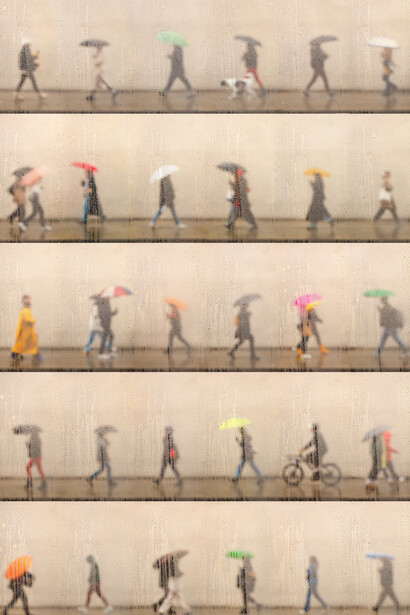 Xan Padrón, Time lapse. 10th street in the rain. Courtesy of Benrubi Gallery