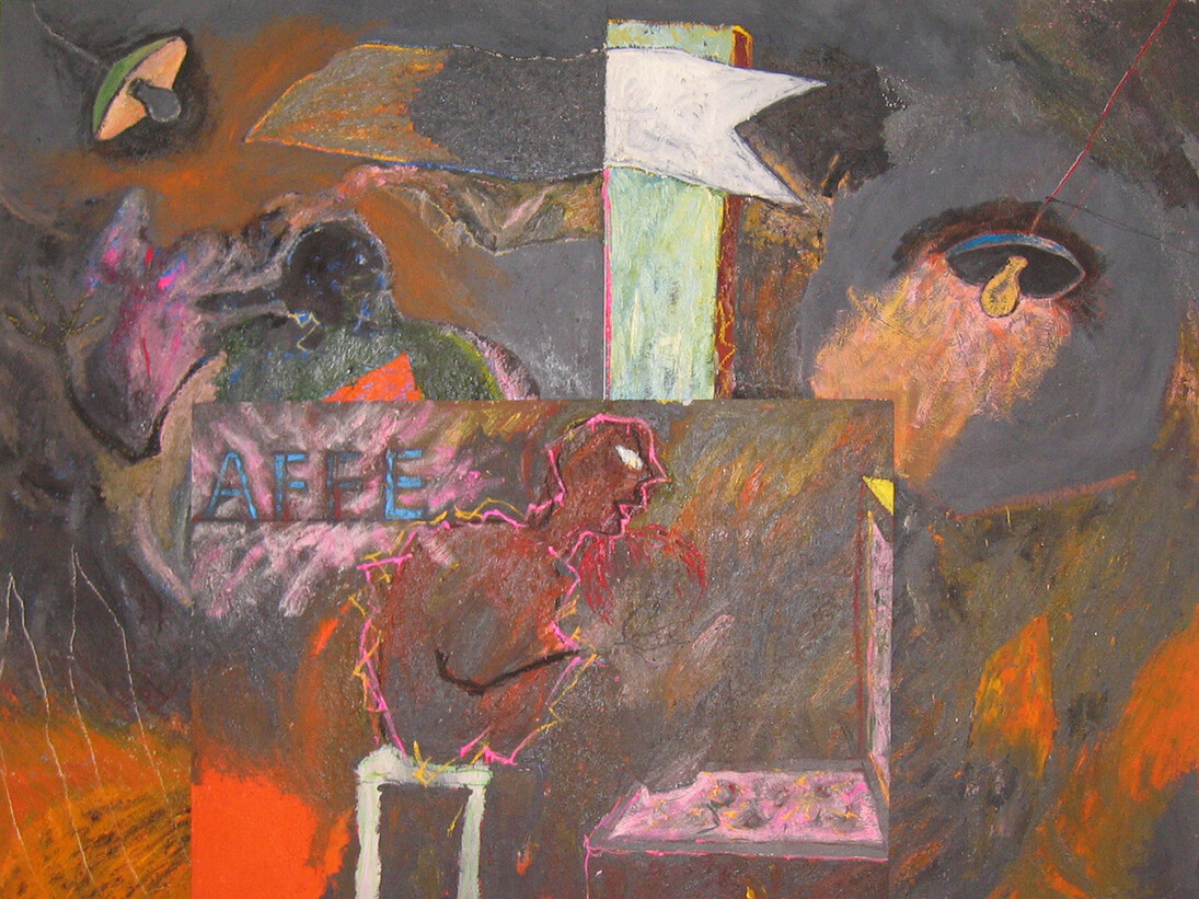 Pier Paolo Calzolari, Bingo, 1983, Oil on canvas, 300 x 250 cm. Courtesy of Bernier/Eliades Gallery