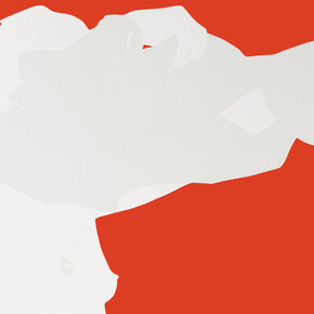 Natasha Law, Head in the Clouds (detail), 2013, Gloss paint on paper, 44 x 30 in / 113 x 77 cm, courtesy of Eleven, London