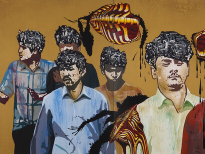 Jitish Kallat_Sweatopia (The Cry of the Gland II), 2010 Courtesy Birmingham Museums Trust and The New Art Gallery Walsall Presented by the Art Fund, under Art Fund International 2. Detail