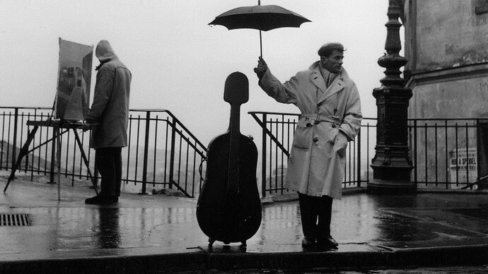 Le violoncelle sous la pluie