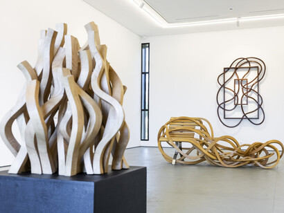 Pablo Reinoso, Oscilaciones, vista de exhibición. Cortesía de Xippas