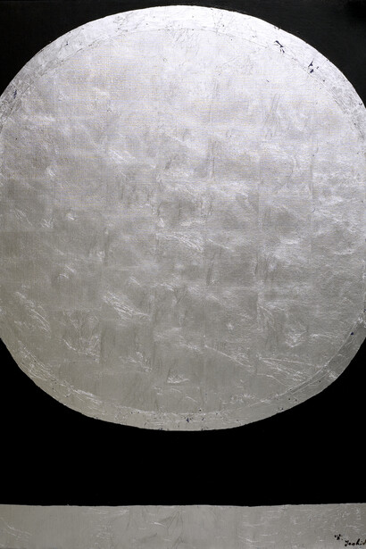 Kenji Yoshida, La Vie, 2008, metal and oil on canvas, 116 x 89 cm, Photo Jonathan Greet, Image Courtesy October Gallery, London