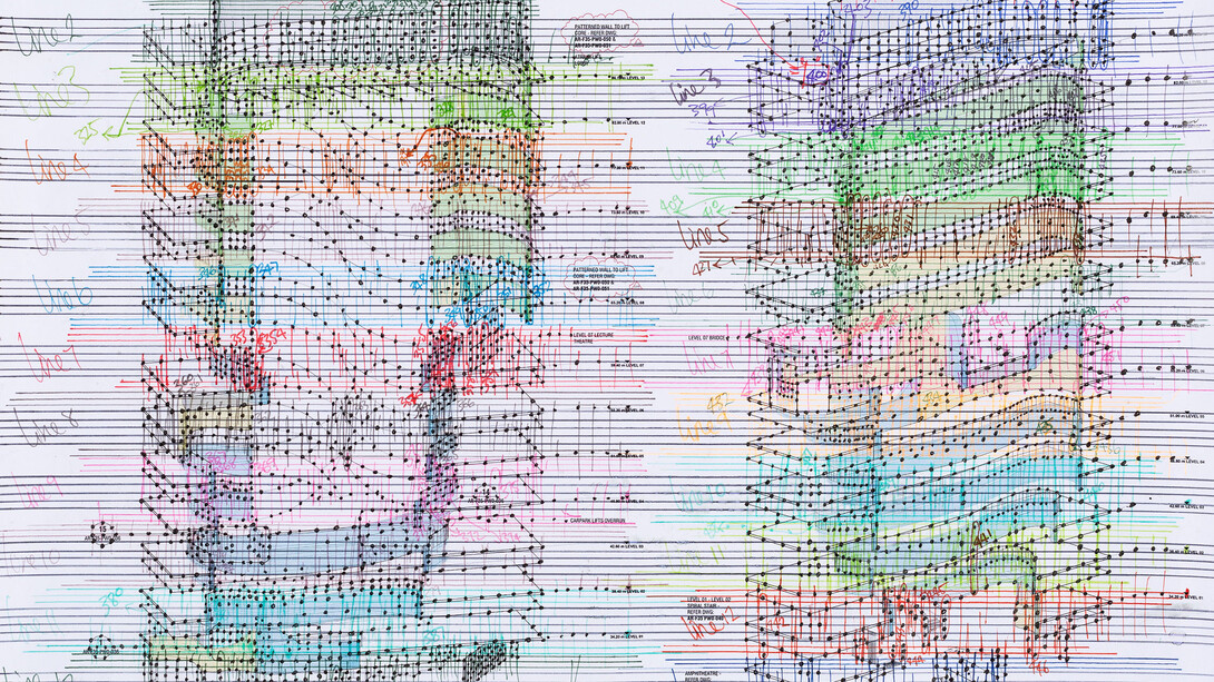 Direct bodily empathy. Sensing sound, artwork in exhibition. Courtesy of Govett-Brewster Gallery