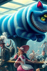 La decoración del local era una réplica del mundo de Lewis Carroll, habían cavernas que representaban diferentes escenas del cuento. Nicolás Cisternas © 2025