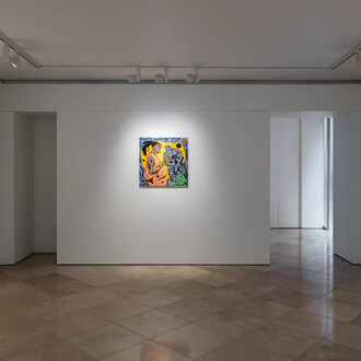 Richard Ayodeji Ikhide, Incroci del passato (Crossroads of the past), veduta della mostra. Cortesia di Victoria Miro