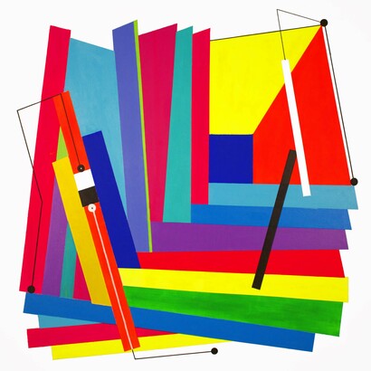 A Question Of Color 808", 2017. Acrylic on canvas. 48" x 48' 