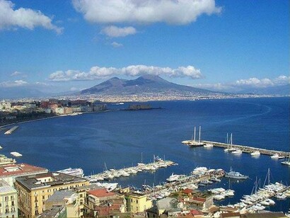 Veduta di Napoli, Italia