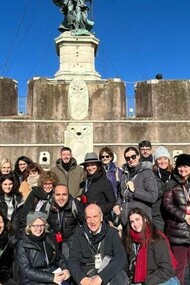  Mirabilia Urbis course group photo at Castle Sant' Angelo