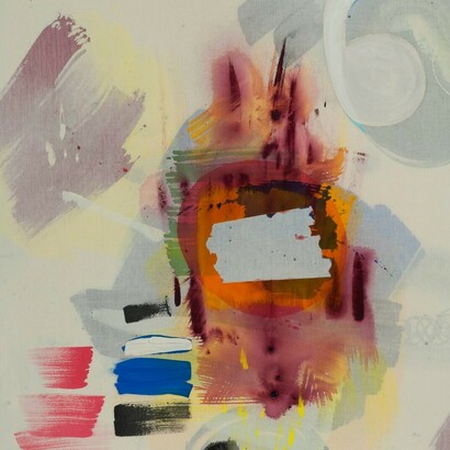 ...Painting Not Yet Titled…, acrylic on raw muslin, 135x117 cm, 2013