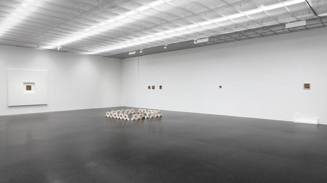 Georg Pinteritsch, In the service of belonging, within the group of real men, behaving in ways that are rewarded, exhibition view. Courtesy of Lentos Kunstmuseum