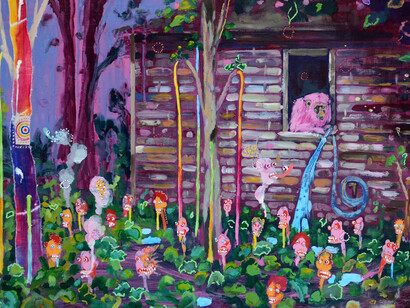 Marc William Zanghi, 2012, vernice su tela, 46 x 60 cm.