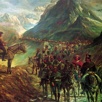Franz Van Riel, Paso de los Andes (detalle). Museo del Regimiento de Granaderos a Caballo General San Martín, Ciudad Autónoma de Buenos Aires