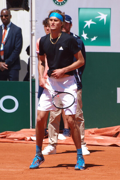 Alexander Zverev en el Abierto de Francia, estadio Roland Garros, jueves 6 de junio de 2019