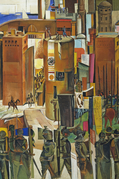 Wyndham Lewis, The Surrender of Barcelona, 1934-7, Oil on canvas, Tate, purchased 1947 Photo © Tate, London 2014 © The Estate of Mrs G. A. Wyndham Lewis 