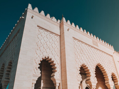 The place where the Moroccan king Mohammed V and his two sons, late King Hassan II and Prince Abdallah, are laid to rest in Rabat, Morocco