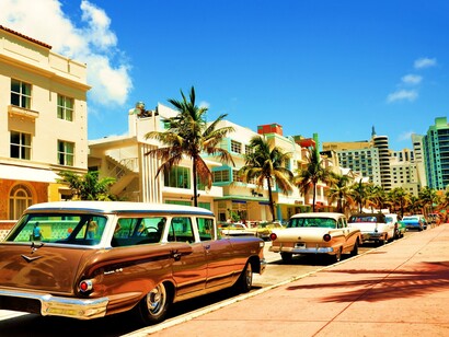 Miami. Vieja ranchera en Ocean Drive