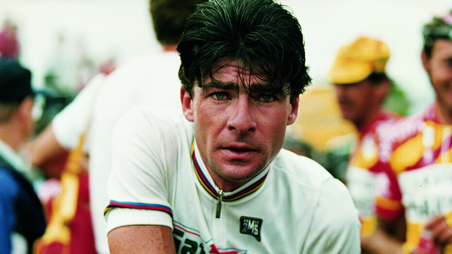 Gianni Bugno - Ritratto in maglia di Campione del Mondo