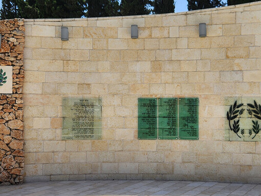 Tiene una altura variable, cuya parte superior se ubica sobre un eje redondeado y es un símbolo de continuidad y esperanza para el futuro. Monumento Conmemorativo del Cuerpo de Recursos Humanos, Tel Hashomer-Ramat, Israel