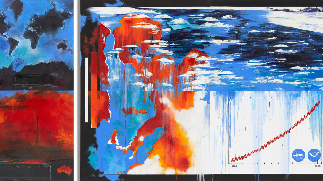 Diane Burko, Summer heat 1 and 2, 2020. Courtesy of Cristin Tierney Gallery