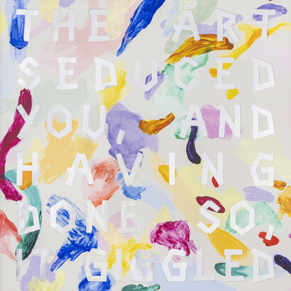 Michael Lindeman, Regression painting (The art seduced you, and having done so, it giggled) (detail), 2025. Courtesy of Sullivan+Strumpf 