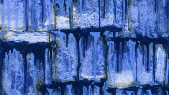 Nathan Slate Joseph, Rickshaw II, 2004, Pure color pigment on galvanized steel, 18 x 18 inches