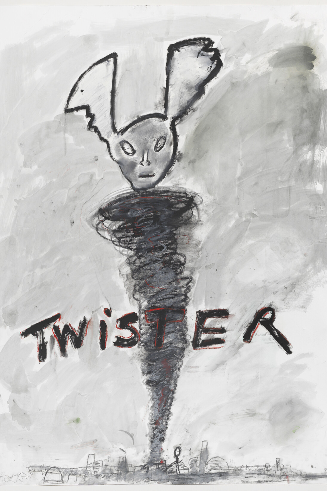 John Scott, Twister, 2015, Acrylic and oil pastel on paper, 127 x 96.5 cm, 50 x 38 in (AFG 53526)
(Paintings, Drawings and Pastels), Courtesy of the artist and Flowers Gallery, London/New York
