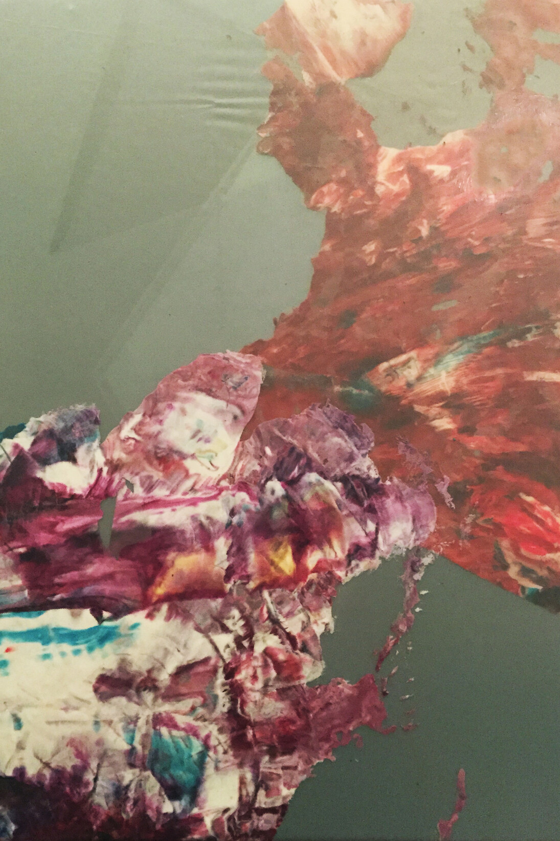 Melissa Dickenson, Spray, acrylic and polyethylene films, 12 x 9 inches