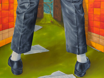 Rachel Simon Marino, Running on air (detail). Courtesy of Berggruen Gallery